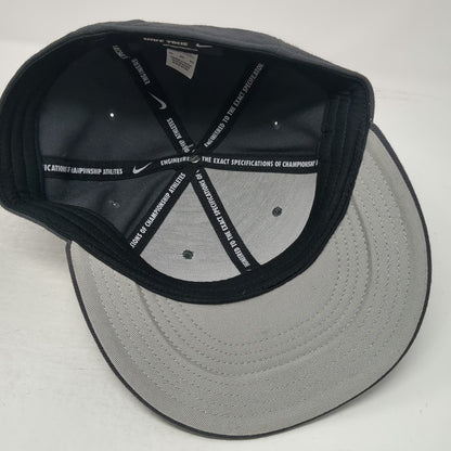 Boise State Broncos NCAA Nike Cap Gray L Dri-Fit Fitted Hat Flat Brim Stretch