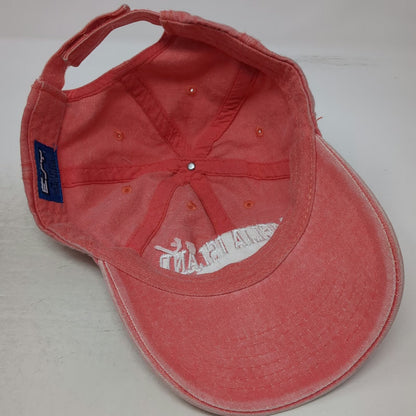 EST Baseball Cap Pink One Size Amelia Island Florida Embroidered Cotton Hat