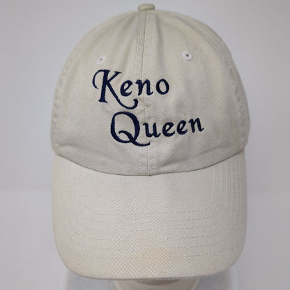 Keno Queen Slideback Hat Tan One Size Adjustable Embroidered Valucap Sportsman