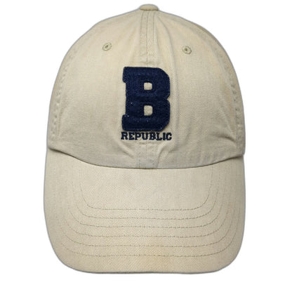 Banana Republic Baseball Cap Beige Blue One Size Cotton Slideback Logo Strap Hat