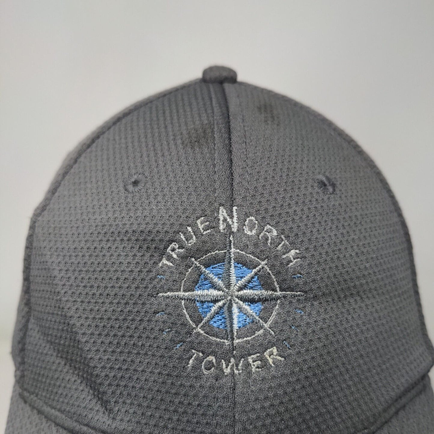 True North Tower Fitted Hat Gray M/L Embroidered Holes Breathable Under Armour