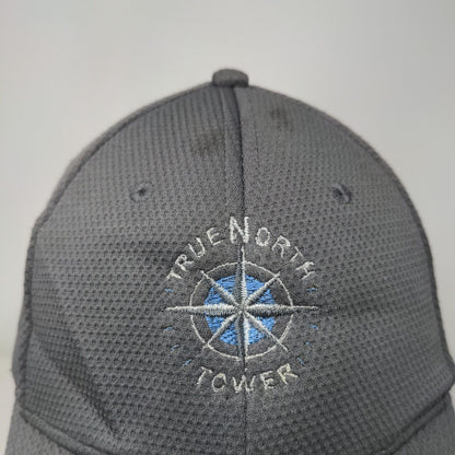 True North Tower Fitted Hat Gray M/L Embroidered Holes Breathable Under Armour