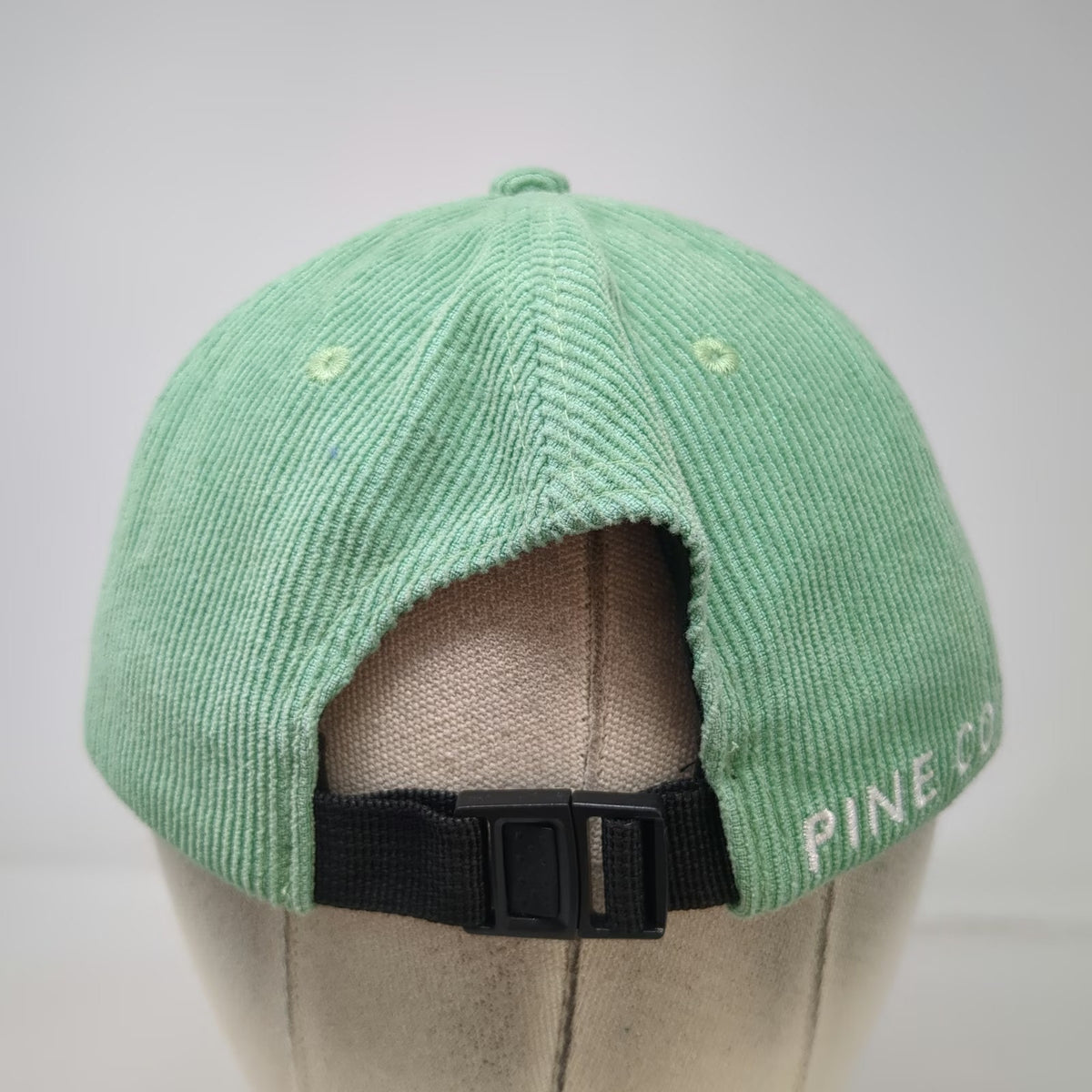 Pine Coffee Supply Baseball Cap Green One Size Corduroy Skull Mug Strapback Hat
