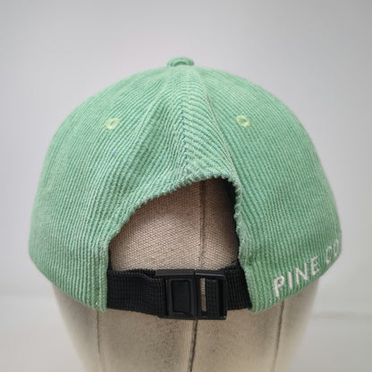 Pine Coffee Supply Baseball Cap Green One Size Corduroy Skull Mug Strapback Hat