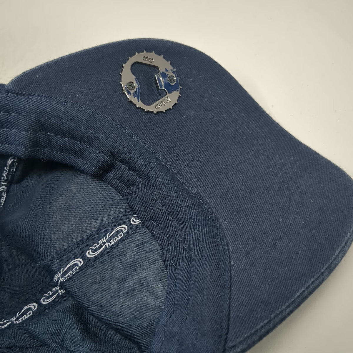 Crazy Shirts Baseball Cap Blue One Size Ugly Tuna Saloona Bottle Opener Hat