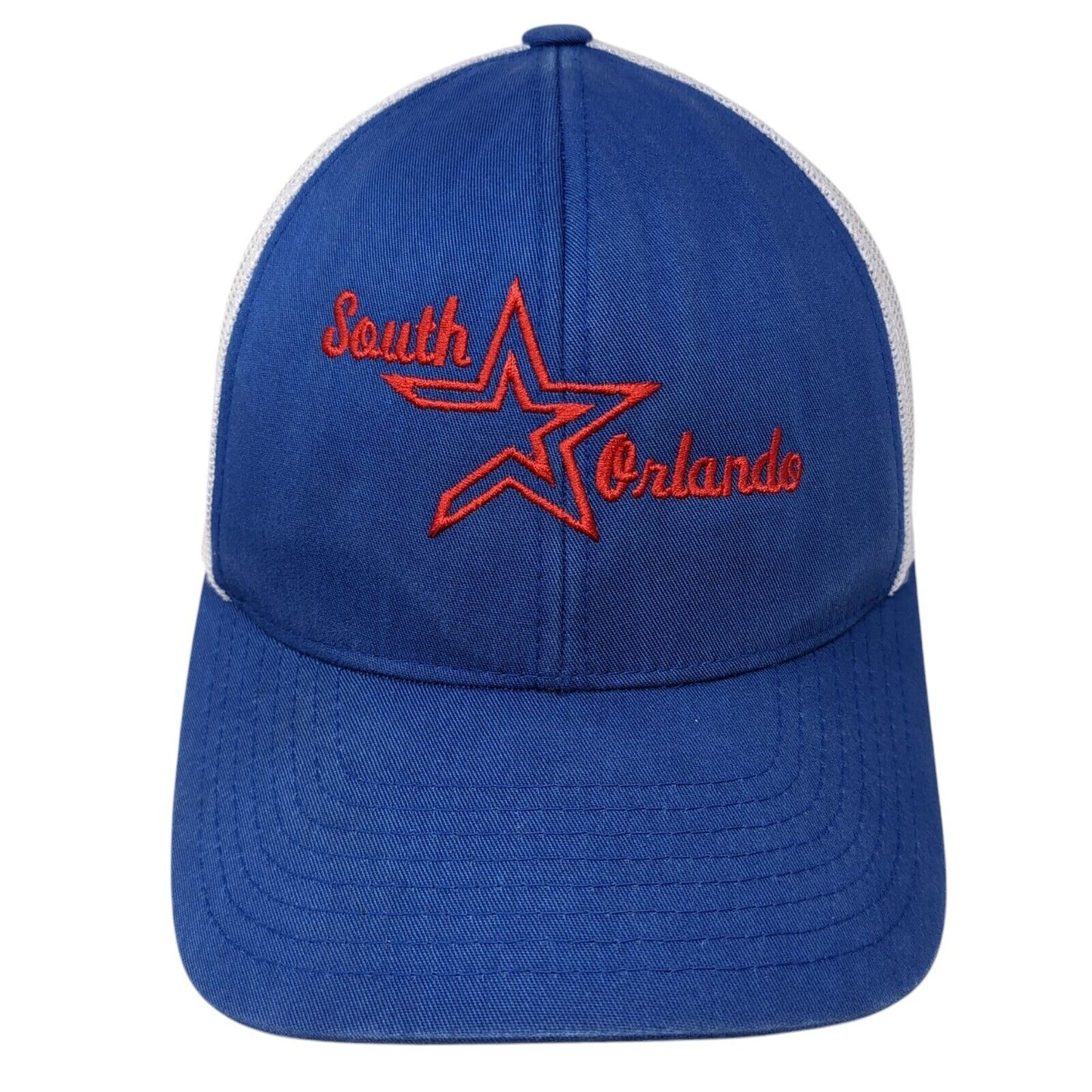 South Orlando Snapback Trucker Hat Blue OS Adjustable Mesh Back Pacific Headwear