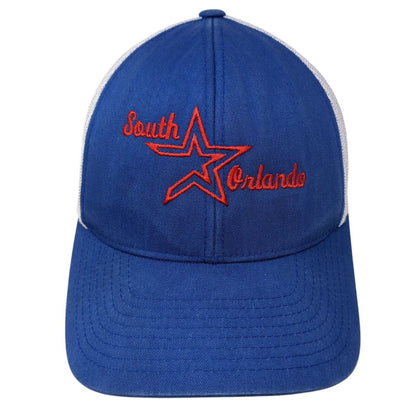 South Orlando Snapback Trucker Hat Blue OS Adjustable Mesh Back Pacific Headwear