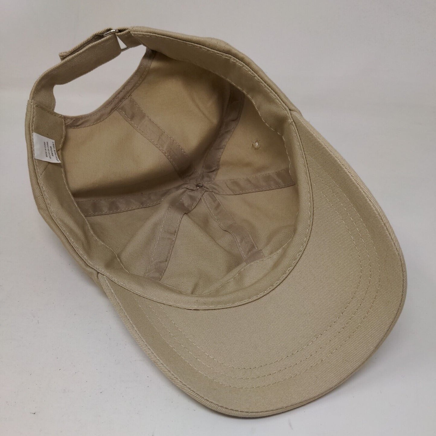 Unbranded Slideback Hat Tan One Size Adjustable Vent Holes 6 Panel Blank
