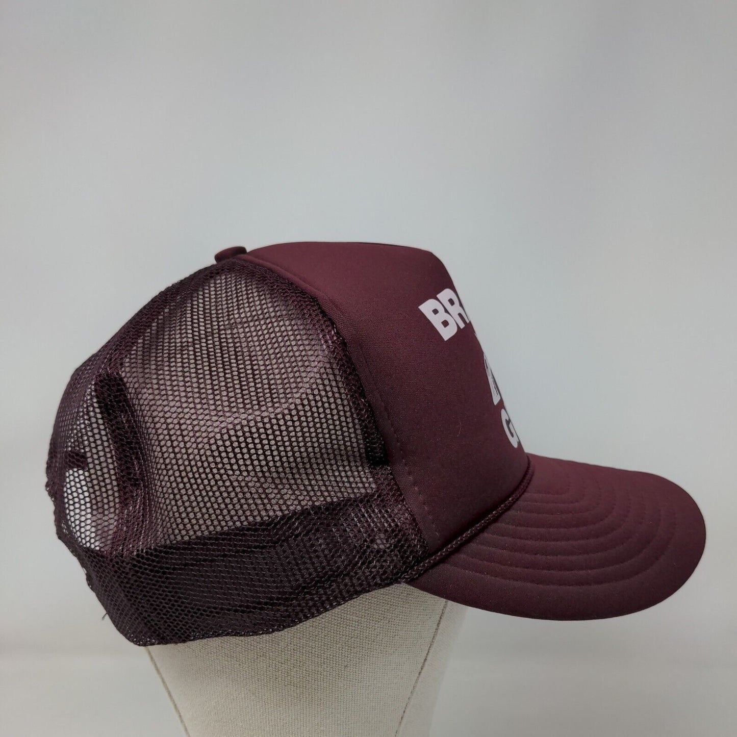 Bradis Guns Snapback Mesh Back Rope Trucker Hat Red Adult Fit All Adjustable