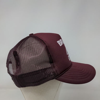 Bradis Guns Snapback Mesh Back Rope Trucker Hat Red Adult Fit All Adjustable