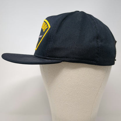 AJD 5 Panel Blue One Size USS Midway CV-41 Ship Patch Snapback Hat Made in USA