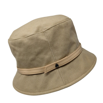 Liz Claiborne Bucket Hat Tan One Size Leather Strap Solid Outdoor