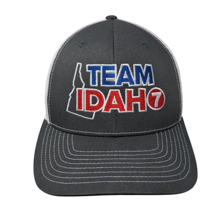 Team Idaho Snapback Mesh Back Trucker Hat Gray One Size Richardson