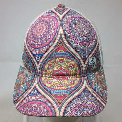 Ariat Trucker Hat Purple One Size Mandala Pattern Mesh Back Snapback Cap Logo