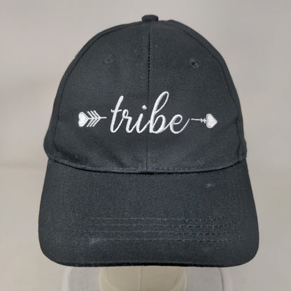 Tribe Slideback Hat Black One Size Embroidered Adjustable Vent Holes