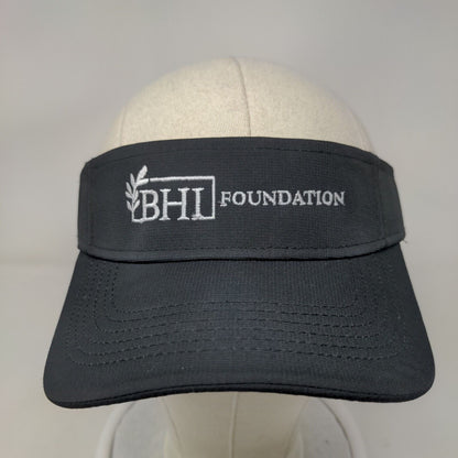 BHI Foundation Strapback Sun Visor Black One Size Adjustable Embroidered Ouray