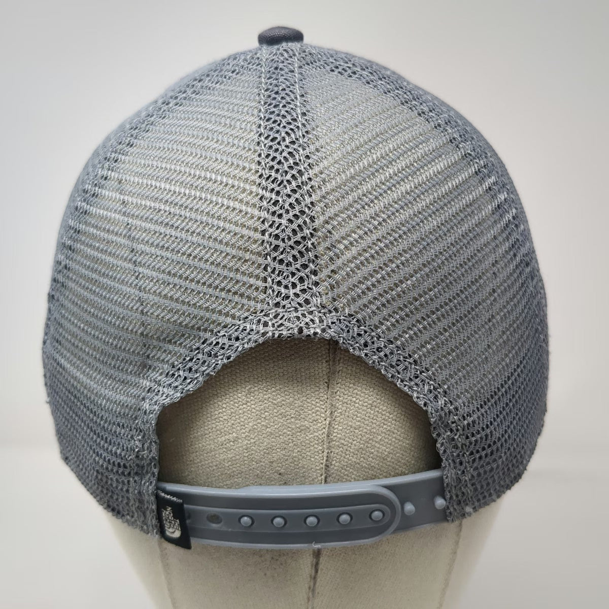 The North Face Trucker Hat Gray One Size Mesh Back Snapback Logo Patch Alpine