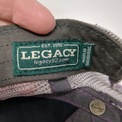 Legacy Trucker Hat Purple Gray Pink OSFM Mesh Snapback Bogus Basin Idaho Resort