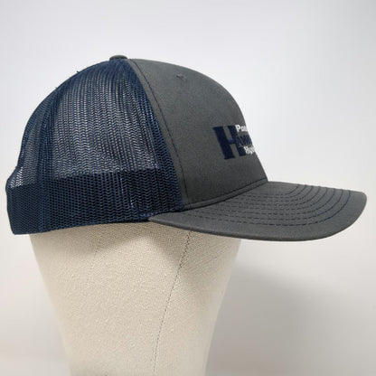 Richardson Trucker Hat Gray Blue One Size Mesh Snapback Hawk Supply Hydraulics