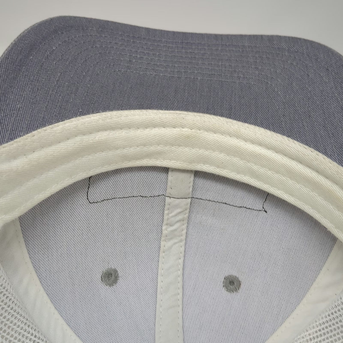 Port Authority Trucker Hat Gray White One Size Long Farms Patch Snapback Mesh