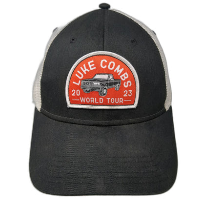 Otto Luke Combs 2023 World Tour Trucker Hat Black One Size Snapback Truck Patch