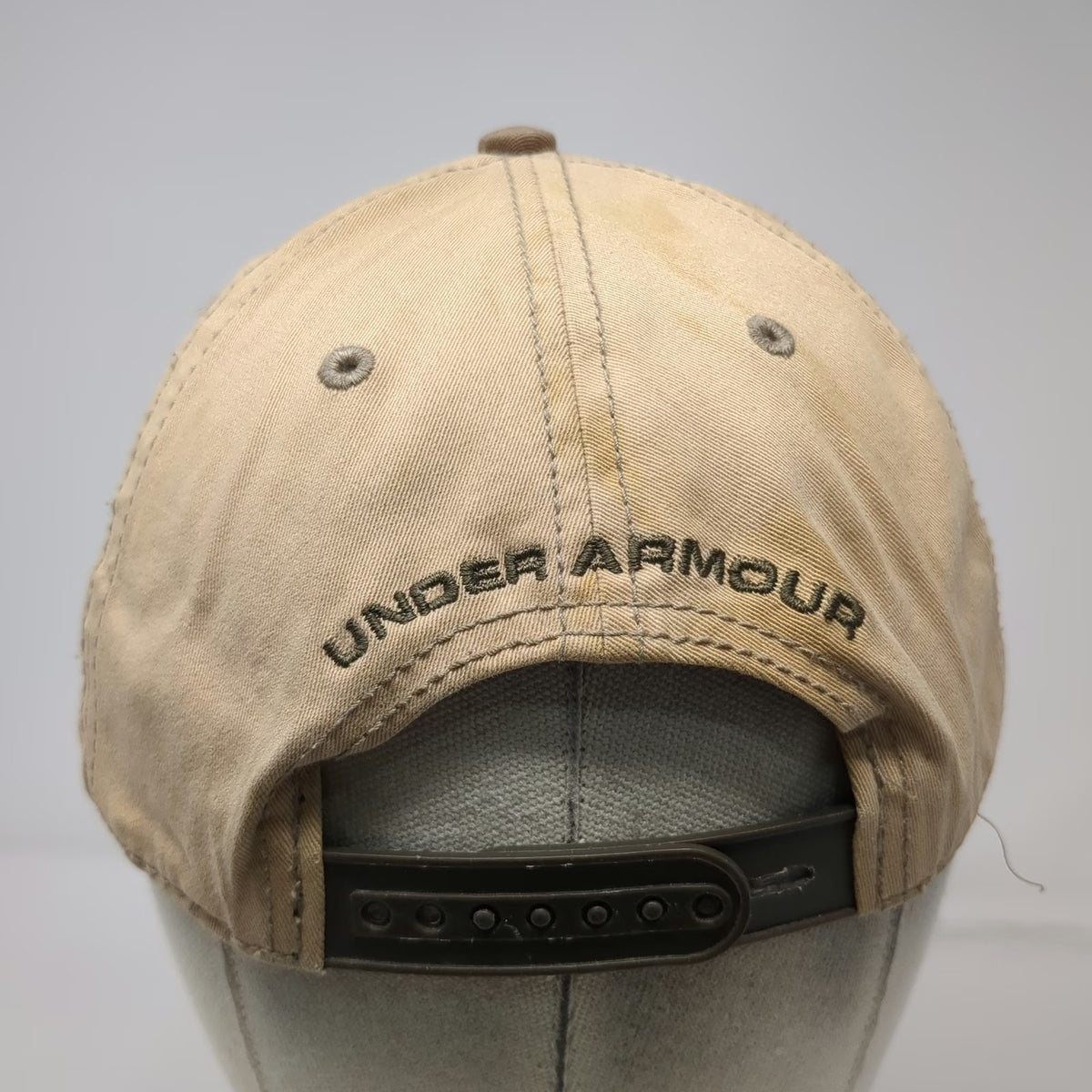 Under Armour Snapback Hat Brown One Size Two Tone Logo Embroidered Baseball Cap