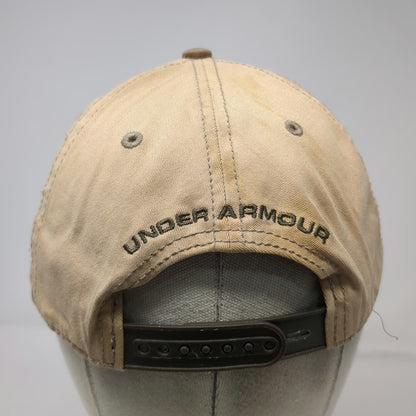 Under Armour Snapback Hat Brown One Size Two Tone Logo Embroidered Baseball Cap