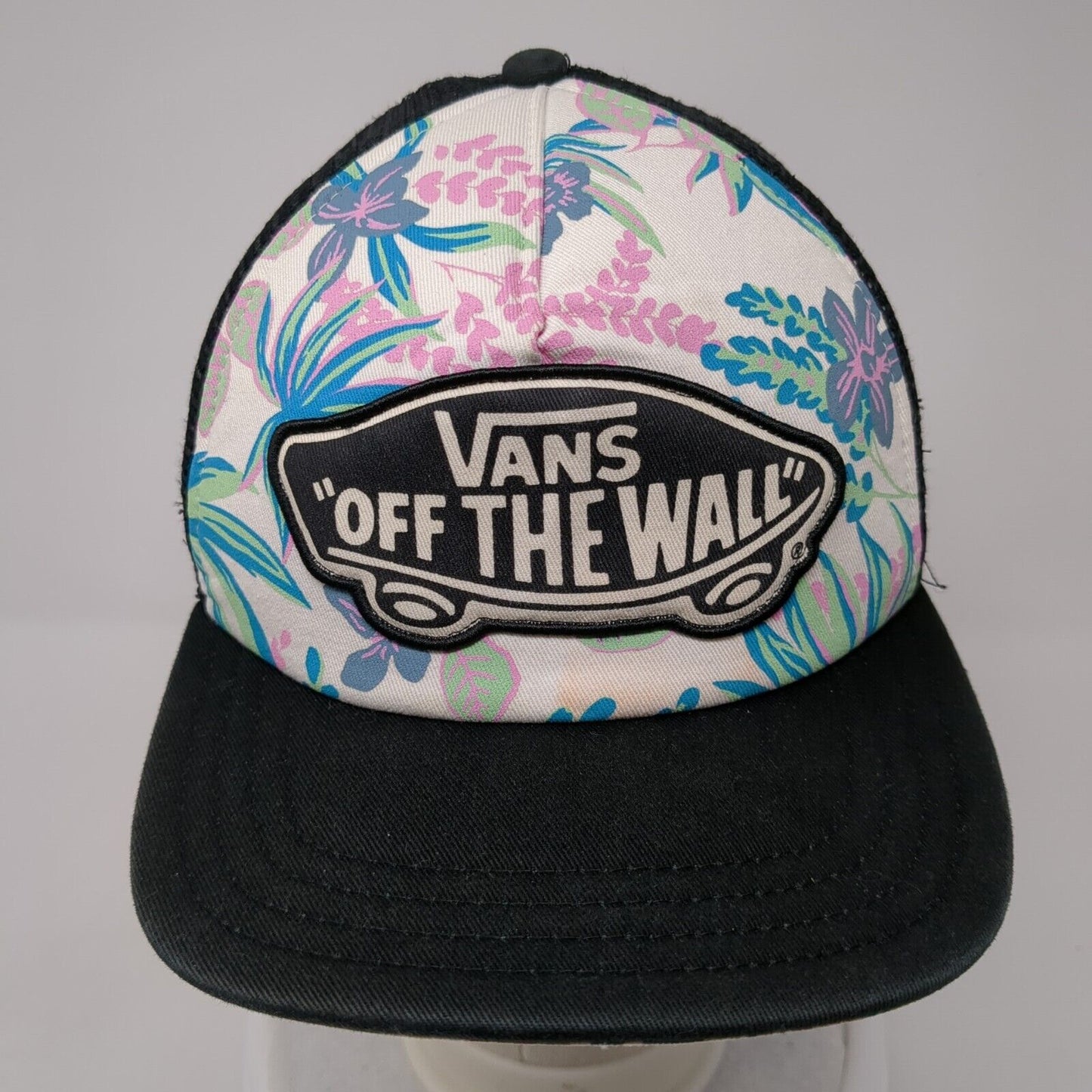 Vans Off The Wall Snapback Trucker Hat Multi One Size Mesh Back Floral