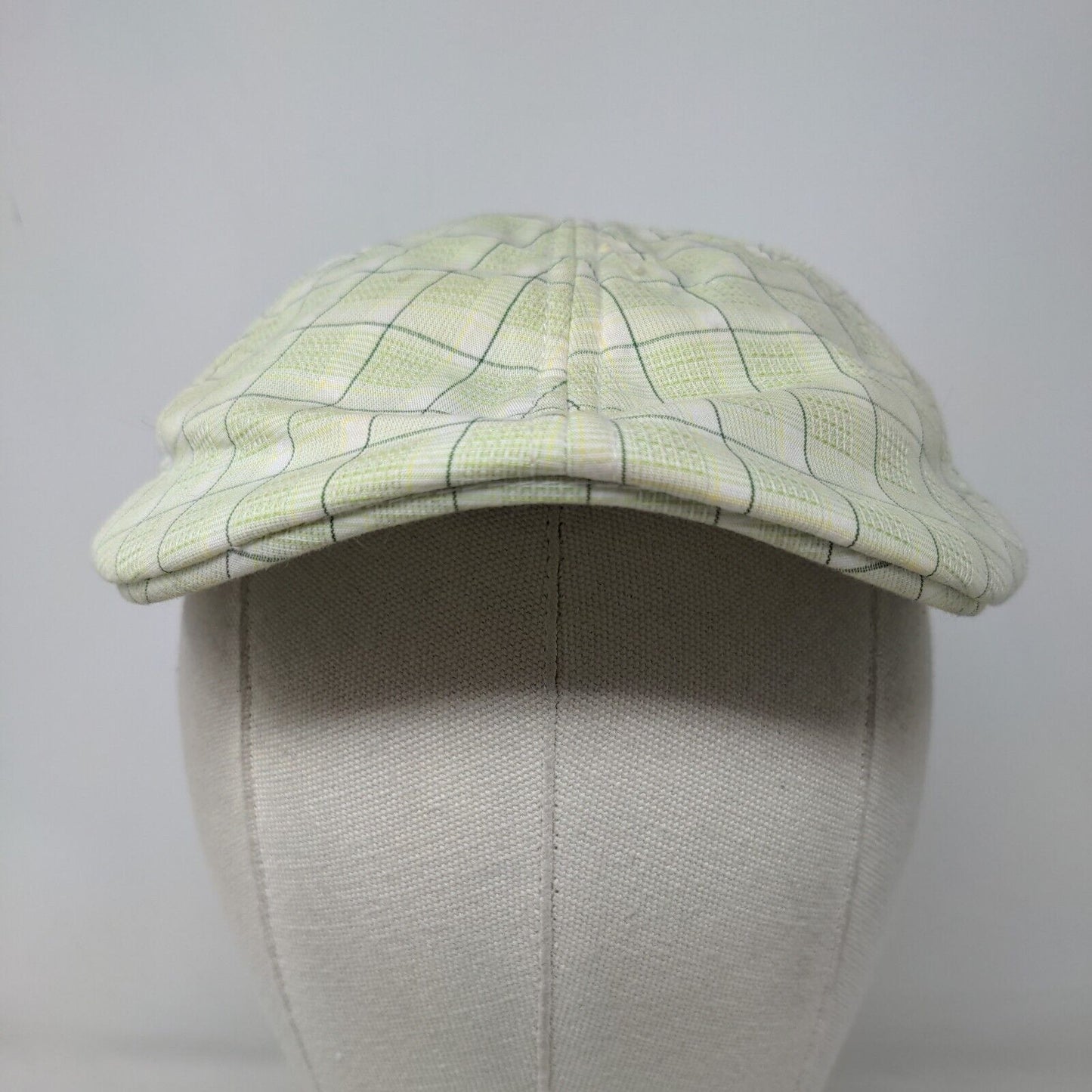 Steeno Men's Cabby Hat Multicolor Check Pattern Size Small Cotton