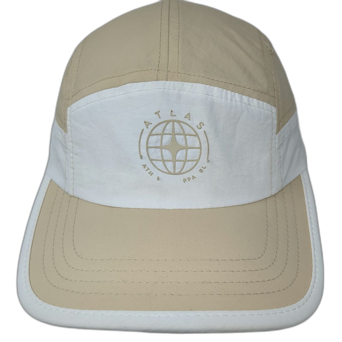 Cotton On 5 Panel Brown One Size Hat Atlas Athl Apparel Nylon Strapback Buckle