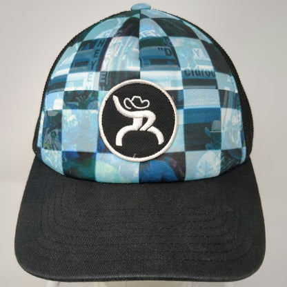 Hooey Trucker Hat Blue One Size Mesh Back Checkerboard Snapback Logo Patch