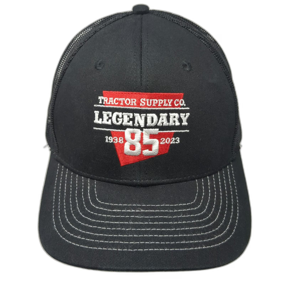Black Trucker Hat One Size Tractor Supply Co 85th Anniversary Mesh Snapback
