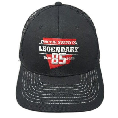 Black Trucker Hat One Size Tractor Supply Co 85th Anniversary Mesh Snapback