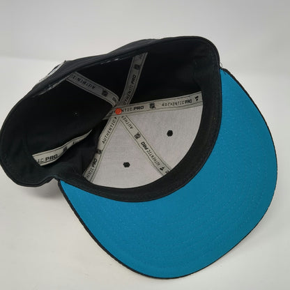 San Jose Sharks NHL Fanatics Cap Black 7 1/4 Authentic Pro Fitted Hat Shield