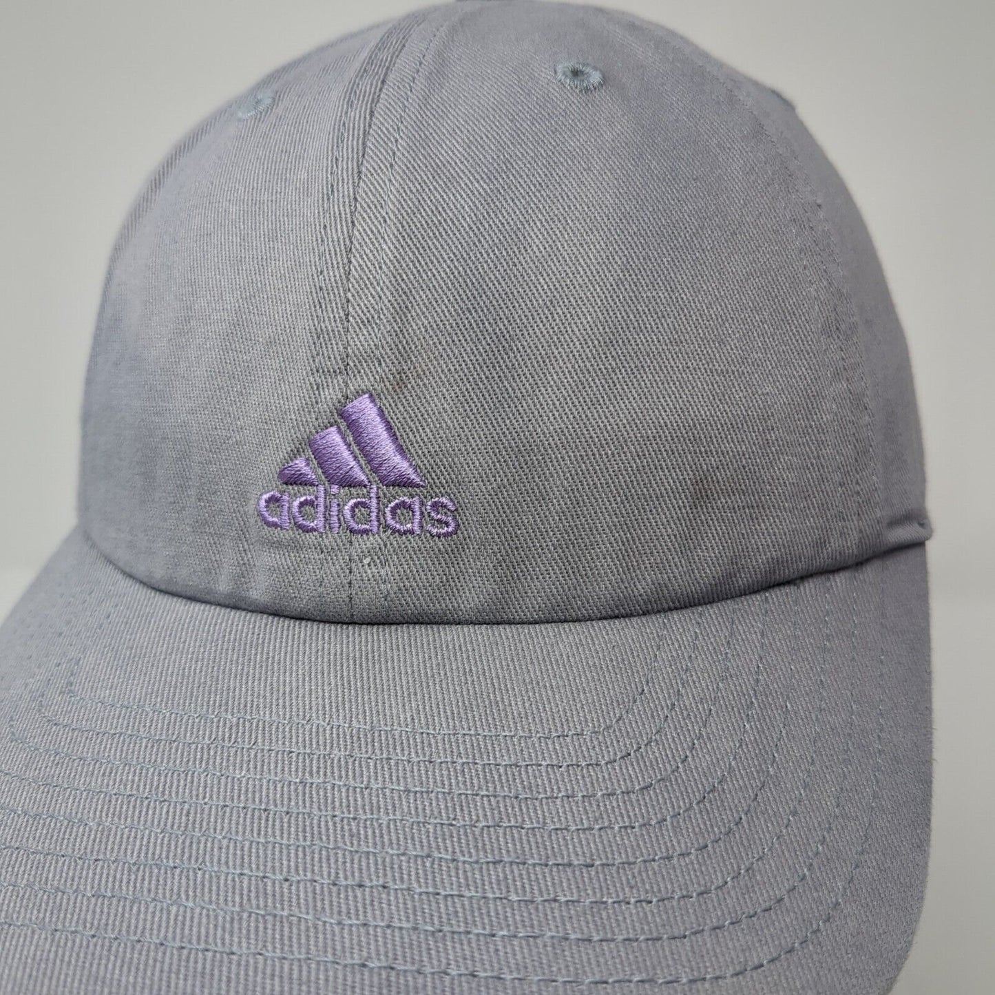 Adidas Aeroready Slideback Hat Gray One Size Adjustable Embroidered 6 Panel