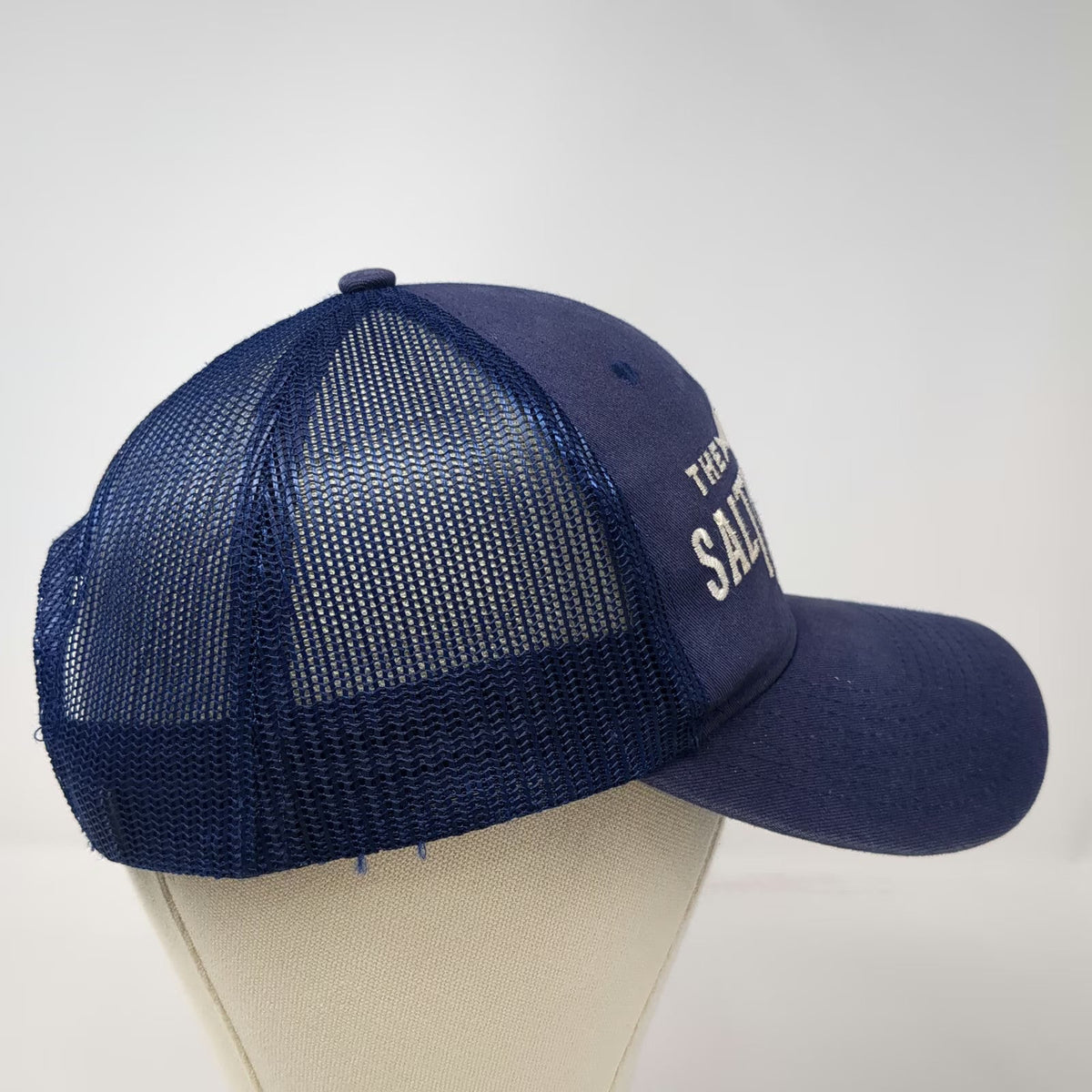 Port Authority Blue One Size Trucker Hat Salty Whale Guesthouse Mesh Snapback