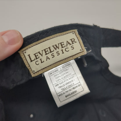 Level Wear Classics Strapback Baseball Cap Black One Size Adjustable 6 Panel