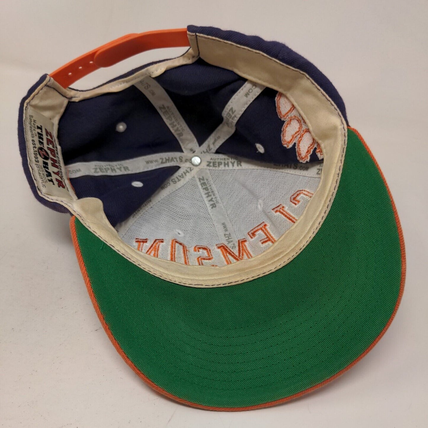 Zephyr Men's Snapback Hat Multicolor Clemson Tigers Embroidered Logo Pawprint
