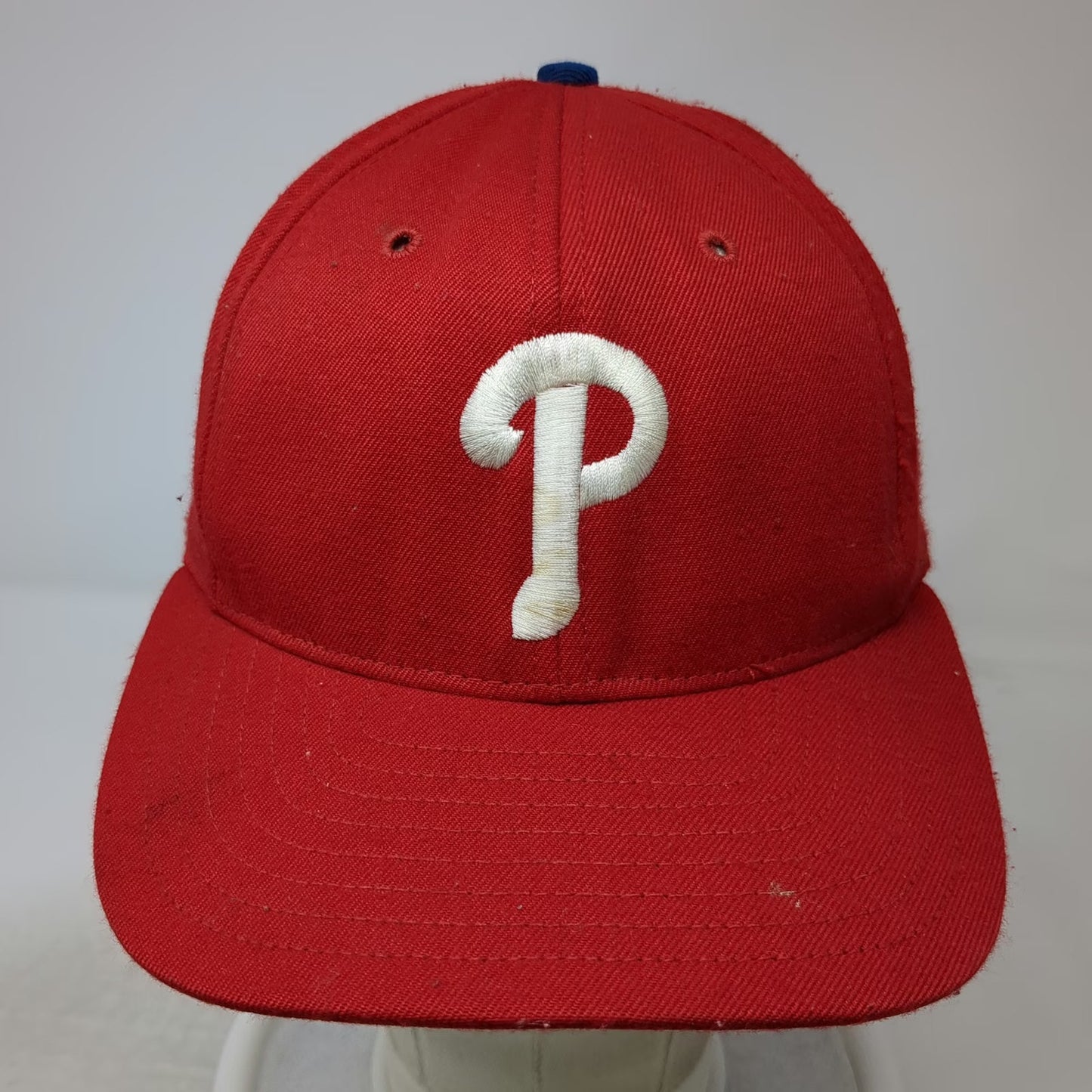 Universal Snapback Red Phillies MLB Baseball Flat Brim USA Made Hat P Vintage