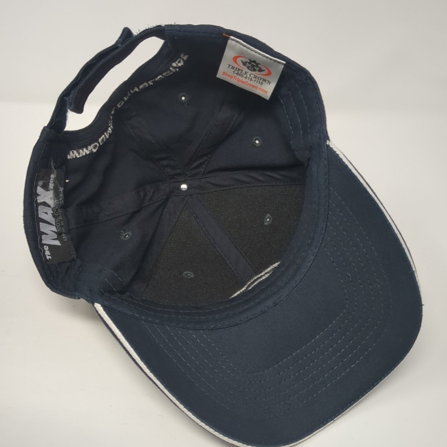 Dome Technology Baseball Cap Blue One Size Adjustable Embroidered Triple Crown