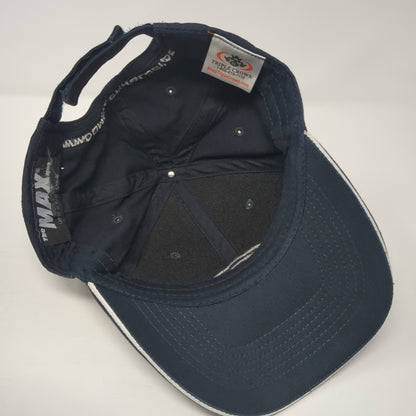 Dome Technology Baseball Cap Blue One Size Adjustable Embroidered Triple Crown