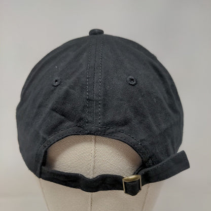 Unbranded Slideback Hat Black OSFM Adjustable Outdoor 6 Panel Blank