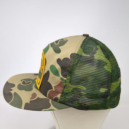 Ducks Unlimited 10/30 Club Camo Trucker Hat Green One Size Snapback Mesh USA