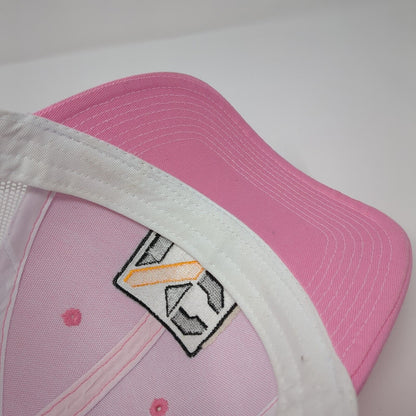 Ness Campbell Snapback 2239 Trucker Hat Pink OS Adjustable Mesh Back Tricor