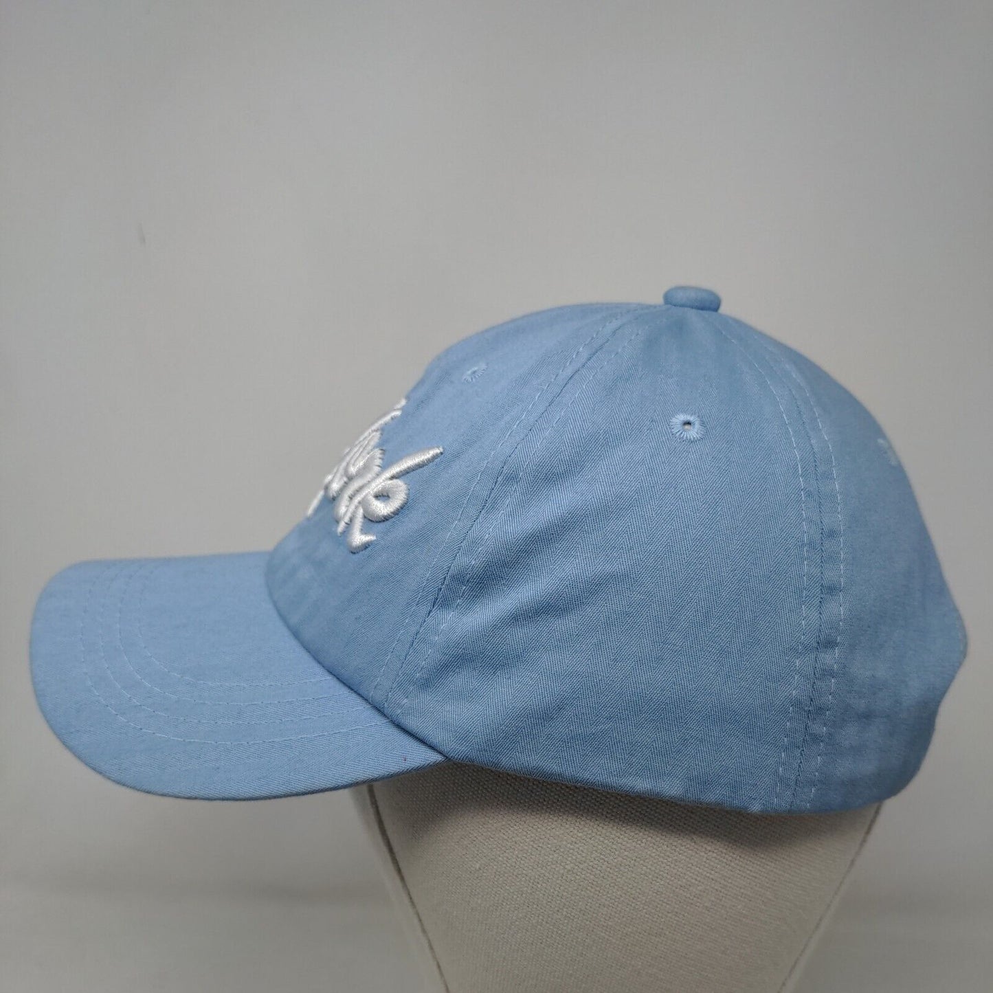 Unbranded Men's Slideback Hat Blue Adjustable Embroidered New York Logo Cotton