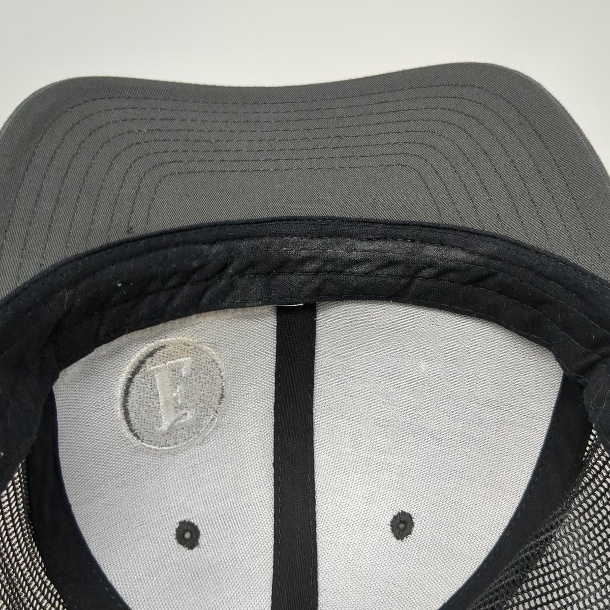 Yupoong Trucker Hat Gray One Size Entrepreneur Logo Embroidered Mesh Snapback
