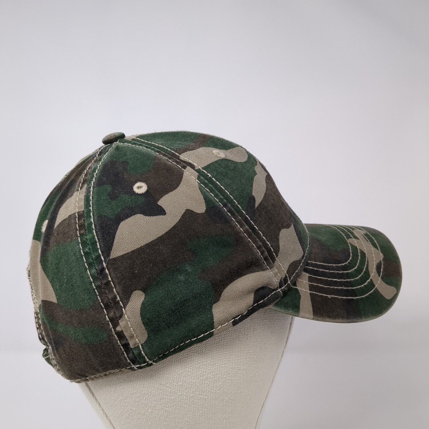 Unbranded Slideback Hat Fatigue Camo One Size Adjustable Outdoor Blank