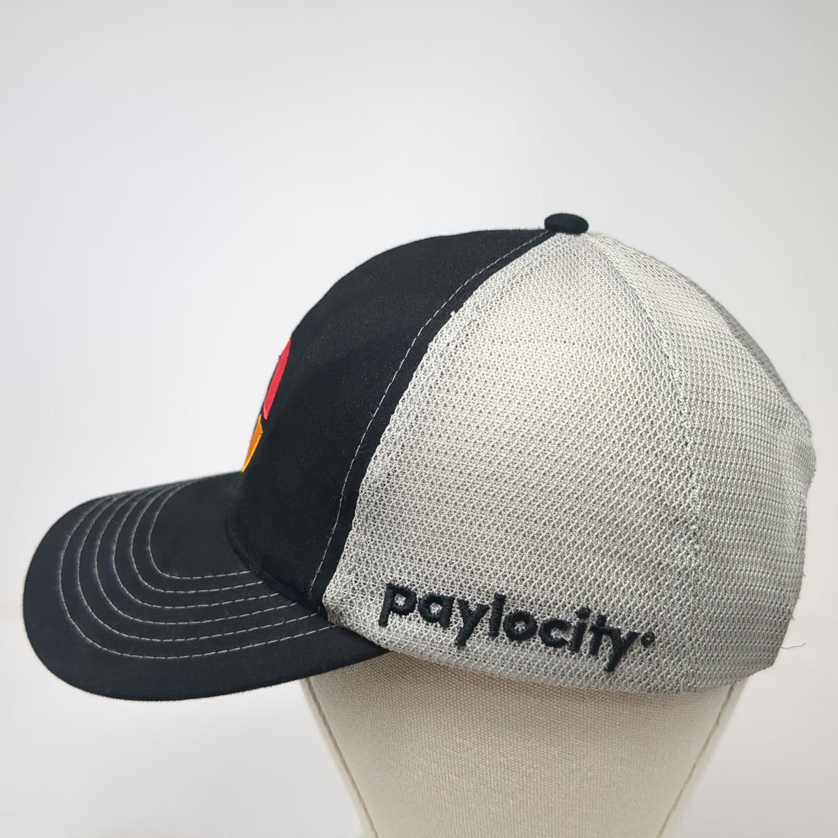 Paylocity Snapback Trucker Hat Black Gray Mesh One Size Corporate Logo Software