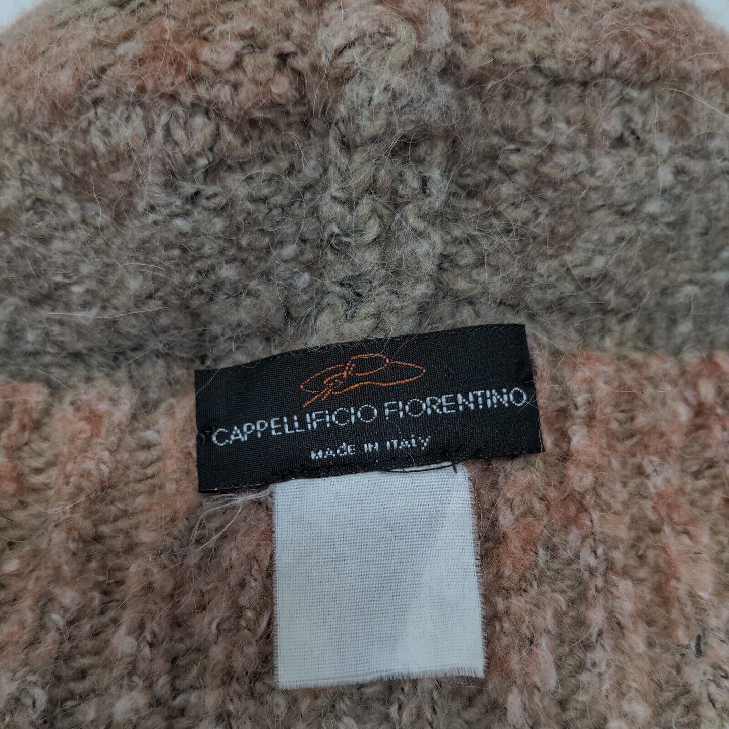 Cappellificio Florentino Beanie Hat Multicolor One Size Hand Knitted Pom Pom