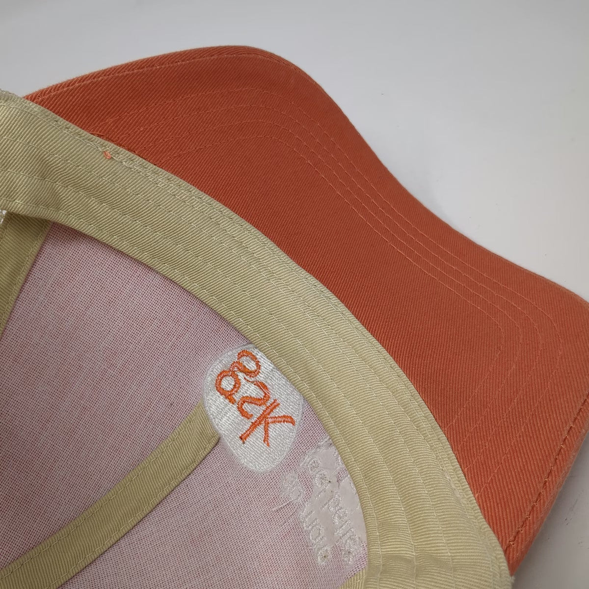 econscious Trucker Hat Orange Beige One Size Mesh Back Snapback GSK Pharma Logo